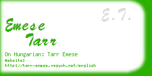 emese tarr business card